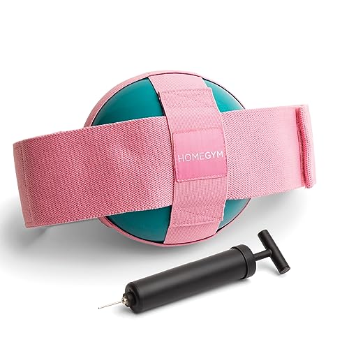 Home Gym Oberschenkel-Toner mit verstellbarem 1,4 kg Gummi-Workout-Ball, inklusive Luftpumpe, Pink von HOME GYM