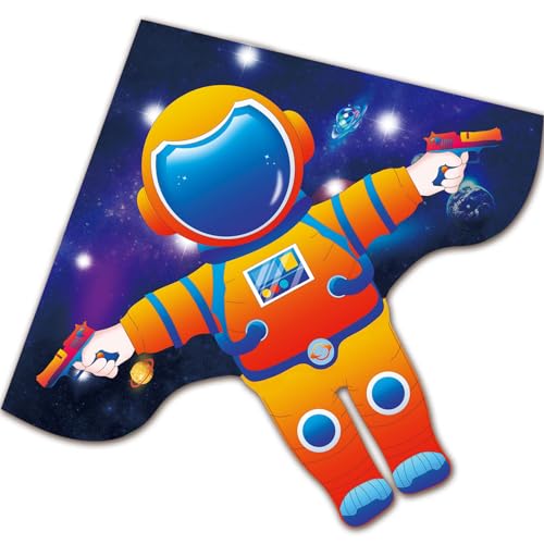HONBO Großer Delta Kite für Kinder 4-8, 9-12, 13-18, Easy to Fly Kite NEU Astronaut Kite, von HONBO