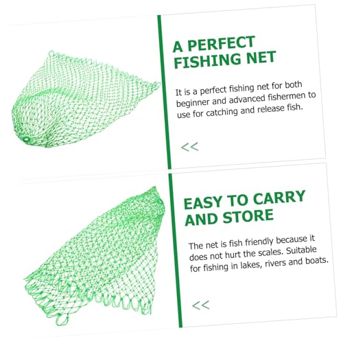HOODANCOS Nylon Angelsieb mit Verstärktem Geflochtenem Netz Robustes Fischernetz zum Fangen und Freilassen Tragbares Kescher für Teich Fluss und Aquarium von HOODANCOS