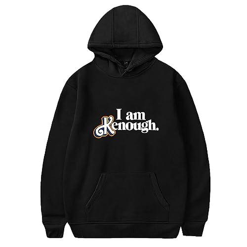 HORNE I am Kenough Hoodie Unisex, Hip Hop Pullover Kapuzenpullover Lustige Mode Druck Langarm Top Casual Sweatshirt Für Frühling Herbst XXS-4XL-Pink||XXS von HORNE