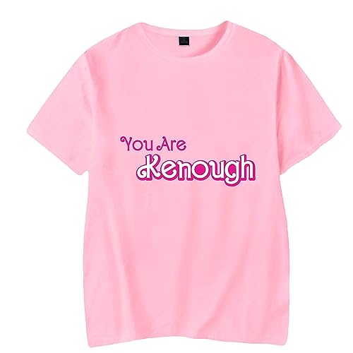 HORNE I am Kenough T Shirt Unisex Crewneck Sommer Kurzarm Lässiges Hip Hop T-Shirt Für Männer Frauen XXS-4XL-White||XXS von HORNE