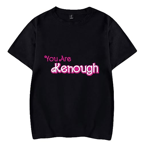 HORNE I am Kenough T Shirt Unisex Crewneck Sommer Kurzarm Lässiges Hip Hop T-Shirt Für Männer Frauen XXS-4XL-White||XXS von HORNE