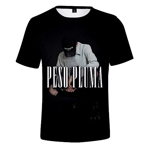 HORNE T Shirt Peso Pluma Shirt Hip Hop Trendsetter 3D Druck T-Shirt Sommer Casual Street Kurzarm Tops Für Männer Frauen Couple Fans XXS-4XL-Style 1||XXS von HORNE