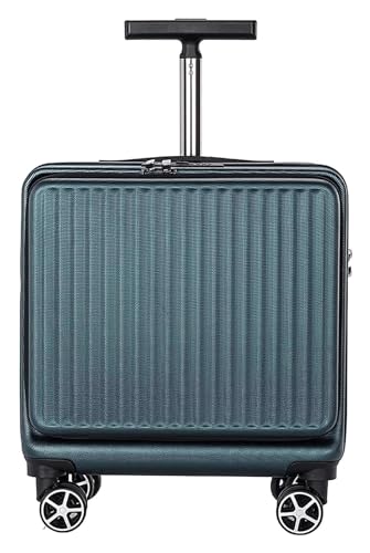 HOSIOBHAN Koffer 16-Zoll-Koffer Geschäftsreisen Boarding Handgepäck Kratzfeste Hartschalenkoffer mit Rollen Tragbarer Koffer Reiseausrüstung von HOSIOBHAN
