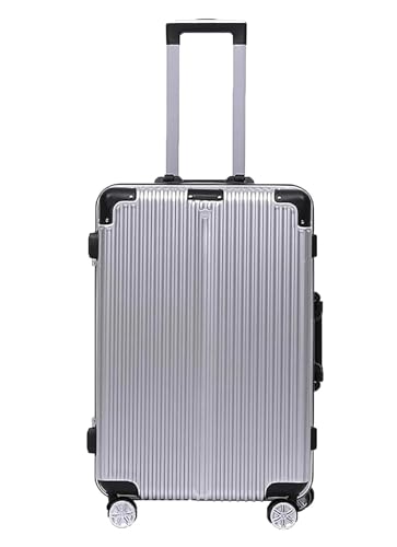HOSIOBHAN Koffer Koffer mit Rollen Aluminiumrahmen Handgepäck Sicherheit Zahlenschloss Koffer Verstellbarer Trolley Gepäck Reiseausrüstung von HOSIOBHAN
