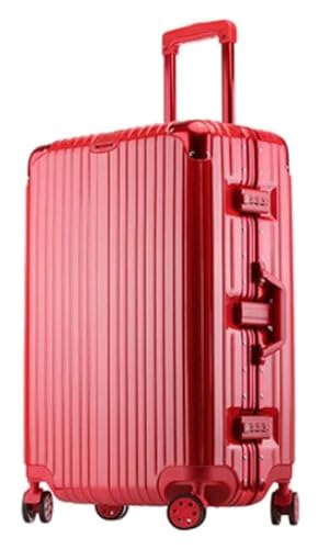 HOSIOBHAN Koffergepäck mit drehbaren Rädern, großer Koffer, Heller Aluminiumrahmen, verschleißfestes Handgepäck, Reiseausrüstung von HOSIOBHAN
