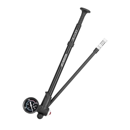 HOUSON 300 PSI Fahrrad Hochdruck-Pumpe mit Manometer - Für Federgabel/Dämpfer/Reifen - Drehbarer Schlauch + Entlüftungsventil von HOUSON