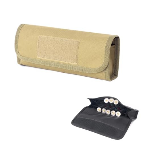 HOUSON Tactical Molle Cartridge Shell Holder, 18 Runde Munition Shells Magazin Aufbewahrungstaschen 12 Gauge Schrotpatrone Molle Magazintasche Khaki von HOUSON