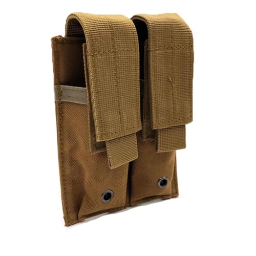 HOUSON Taktische Magazintasche, MOLLE Mag Pouch Magazinbeutel Jagd Magazin Tasche Doppel Molle Beutel für 1911 G1ock 9mm Magazin Khaki von HOUSON