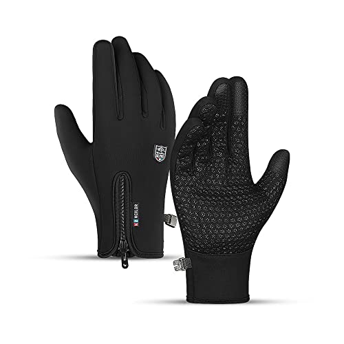 HOUSON Winter Handschuhe Herren, Fahrradhandschuhe Touchscreen Warm Handschuhe Thermo Wasserdicht Handschuhe L(9CM*24CM) von HOUSON