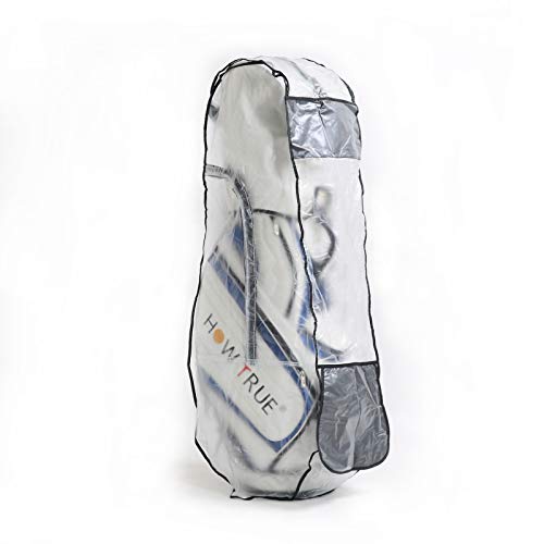 HOW TRUE Wasserdichte Golftasche Regenschutz Abdeckung Klar Regenschutz mit Kapuze für Golftasche Golf Push Carts Golfschläger von HOW TRUE