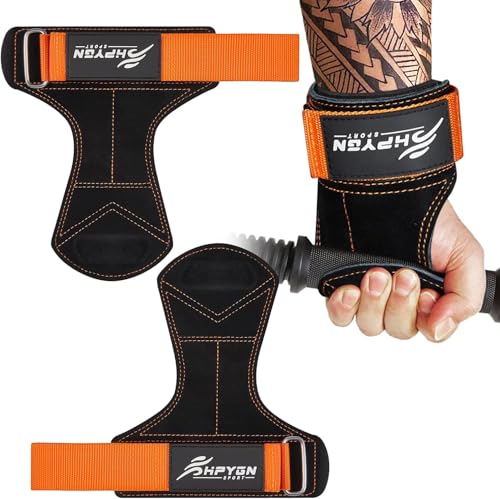 HPYGN Fitness Gewichtheberhaken für Männer & Frauen (Paar) - Padded Lifting Straps - Gewichthebergriffe für Powerlifting, Shrugs, Rows & Deadlift Support - Gym Lifting Straps mit Pull Up Hooks von HPYGN