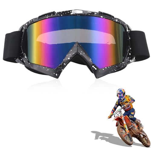 HPiano Motorradbrille Motocross Brille, Winddichte Staubdichte Motocross-Brille, Winddicht Anti Fog UV Skibrille,Brille für Männer Frauen Jugend Fit über Brille Outdoor-Sportarten,Radfahren,Skiing-1 von HPiano