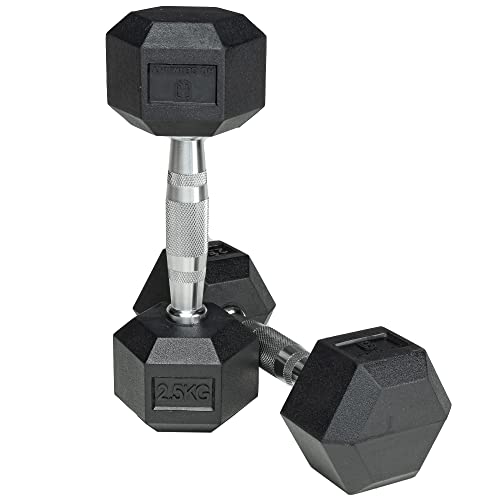 HQ Germany® Hexagon Hanteln | 2.5-37.5kg | Starter-Sets | ±1,5% Gewichtstoleranz, Gewicht:2X 02.5KG von HQ Germany