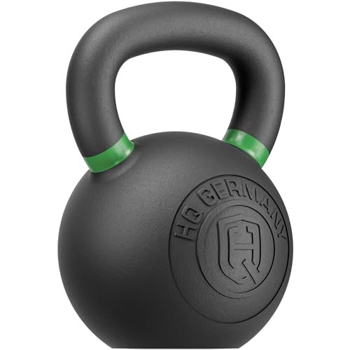 HQ Germany® Powdercoat Kettlebell | Vollguss | 2-32kg | Starter-Sets | ±2,0% Gewichtstoleranz, Gewicht:24KG von HQ Germany