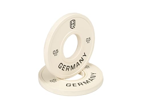 HQ Germany® Professional Change Plates 50mm | 0.5-2.5kg | Set | ±10g Gewichtstoleranz | Fractional Plates | Wettkampfgeeignet, Gewicht:2x 0.5KG von HQ Germany