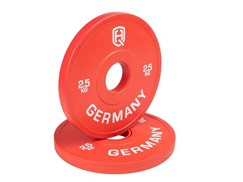 HQ Germany® Professional Change Plates 50mm | 0.5-2.5kg | Set | ±10g Gewichtstoleranz | Fractional Plates | Wettkampfgeeignet, Gewicht:2x 2.5KG von HQ Germany