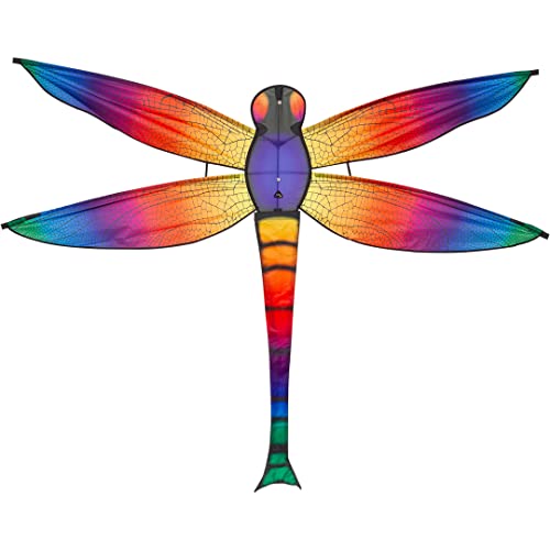 HQ 105105 - Dazzling Dragonfly Kite, Kinderdrachen Einleiner, ab 5 Jahren, 110x140cm, inkl. 17kp Polyesterschnur 40m auf Spule, 1.5-4 Beaufort von HQ HIGH QUALITY DESIGN
