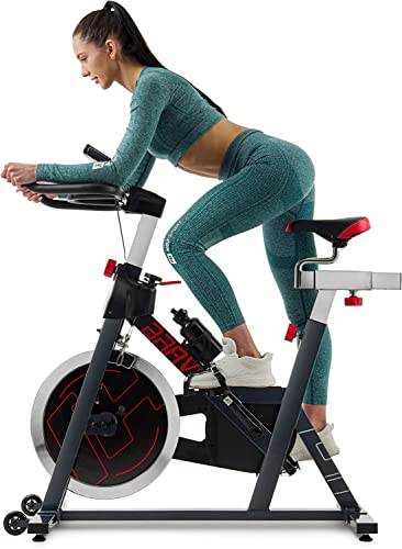 Hop-Sport Indoor Cycling Bike Fahrrad HS-045IC - Speedbike mit LCD-Display und 18 KG Schwungrad - bis 120kg Rot von HS HOP-SPORT