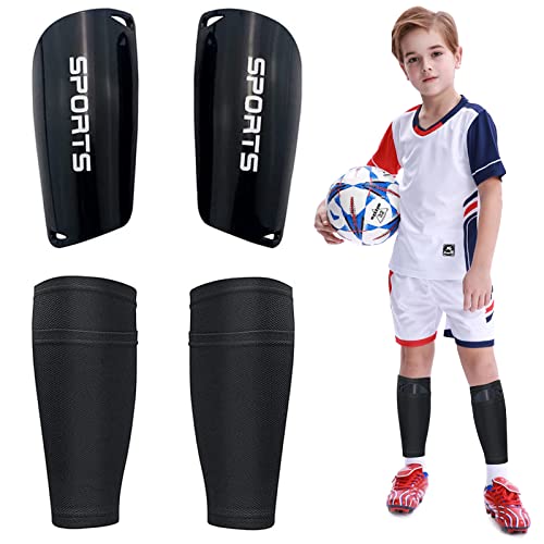 Schienbeinschoner Fußball Set,Schienbeinschoner Fußball,Jugendliche Fußball Shin Guards,Jugend Kinder mit Socken Shin Guard,Reduziert Stöße und Verletzungen und beugt Verletzungen vor von HSLXBY