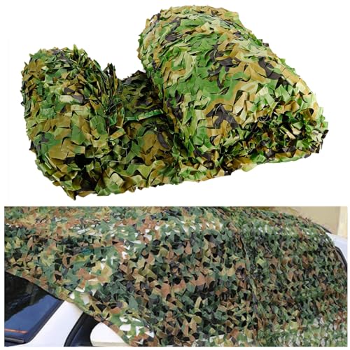 HSPLXYT Tarnnetz, Garten Sichtschutz, Bulk-Roll Camouflage Netz Leichtgewicht Tarnung Net for die Jagd Camping Schießen Dekoration Militär Sonnenschutz(Size:200x300cm/6.6x9.8ft) von HSPLXYT