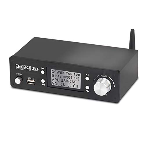 5.1 Audio-Decoder, HDMI 4K 3D Mit BT-5.0-Empfänger, Koaxial, Optisch, AUX, U-Disk, PC-USB-Eingang, Geeignet Für Heimkino-Spielemusik von HSRG