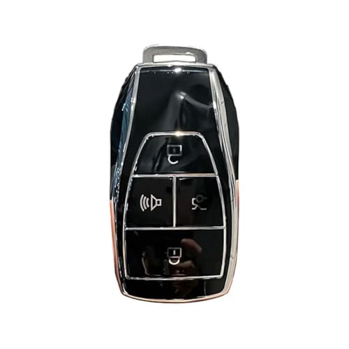 HSUTMEZ TPU-Autoschlüsselabdeckung 4-Tasten-Gehäuseschutz Autozubehör für BAIC X55 X7 U5 Plus BJ40 2022 2023 2024 von HSUTMEZ