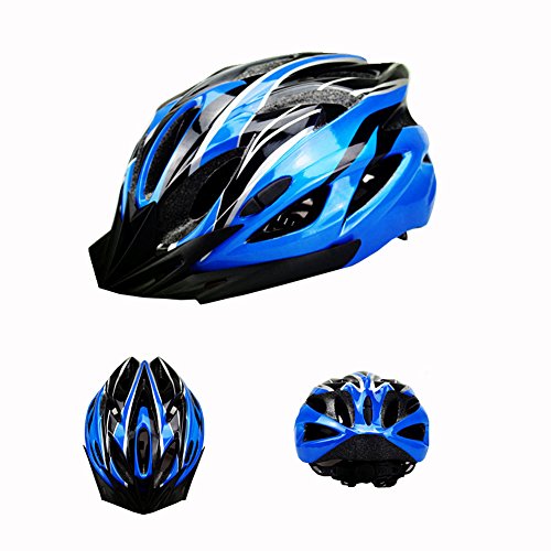 Fahrrad Helm Erwachsene Bike Radfahren Helm Sicherheit Helm Leicht langlebiger Helm für Outdoor-Aktivitäten, blau/schwarz von HTDirect