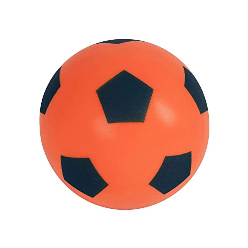 HTI Fun Sport Schaumstoff-Fußbälle | Weiche, sichere Schaumstoffbälle für Indoor & Outdoor | Langlebig, leicht & ideal für Kinder & Erwachsene | Spaß für alle Altersgruppen | 19,4 cm (1 orange) von HTI