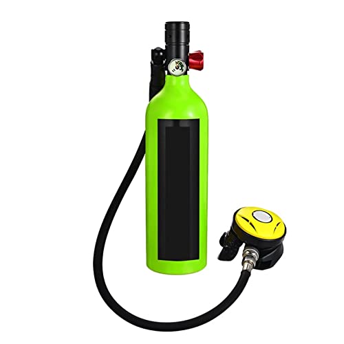 HTQFDC Tauchflasche, Tauchflasche, Schwimmzubehör, Tauch-Atemschutzmaske, Tauch-Sauerstoffflasche, sanfter atmen (Farbe: Green1L Atemschutzmaske, Größe: X-Large) von HTQFDC