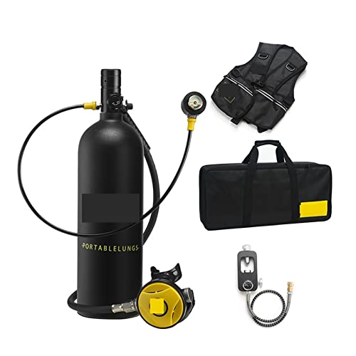 HTQFDC Tauchflasche 2L Tauch-Schnorchelausrüstung Restdruckmessgerät Atmen Sie sanfter (Farbe: Blackhead in Black Bottle, Größe: 2XL) von HTQFDC