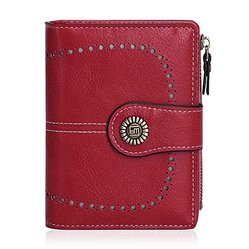 HUA ANGEL Damen Lange Clutches Geldbörse Große Kapazität Handschlaufe Portemonnaie Reißverschluss Brieftasche Handy Geldbörse PU Leder mit Mehreren Kartenfächern für Kreditkarten Barrechnungen von HUA ANGEL