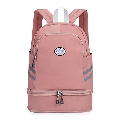 HUA ANGEL Rucksack Damen GroßE KapazitäT Faltbarer EIN Wochenende Sportrucksack Mit Schuhfach Und Nassfach FüR Reise Schwimm Training Beach Yoga Aus Nylon Leichter Wasserdichter Outdoor von HUA ANGEL