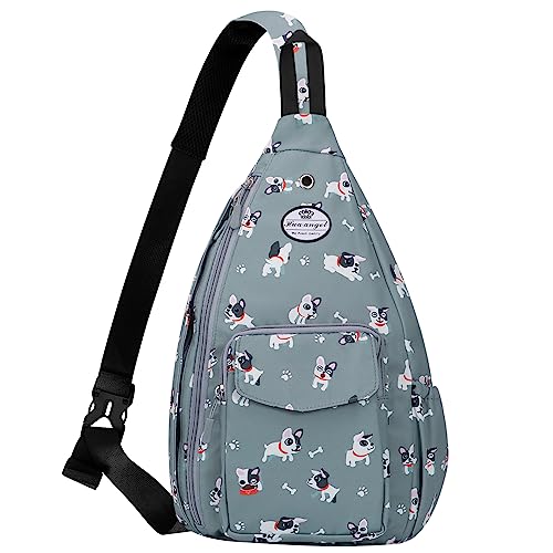 HUA ANGEL Stylisch Brusttasche Crossbody Bag Leichter Rucksack Damen Heren Wasserdicht Sling Bag Brusttasche UmhäNgetasche Mit Flaschenfach FüR Reisen Sportlich Wandern von HUA ANGEL