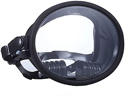 Schutzbrille Tauchen Runde Klare Silikon Retro Tauchmaske Mit Kompensator,A,Einheitsgröße von HUANGEDQ