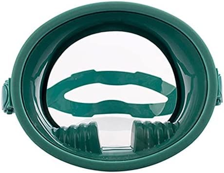 Schutzbrille Tauchen Runde Klare Silikon Retro Tauchmaske Mit Kompensator,B,Einheitsgröße von HUANGEDQ