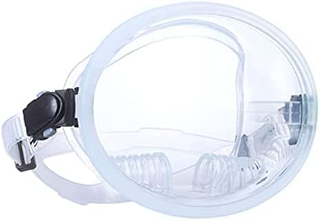 Schutzbrille Tauchen Runde Klare Silikon Retro Tauchmaske Mit Kompensator,G,Einheitsgröße von HUANGEDQ