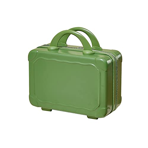 HUANIZI 35,6 cm ABS-Kosmetiktasche, tragbar, Reise-Make-up-Koffer, dekorative Handgepäck-Tragetasche für Frauen und Mädchen, Grün , AS THE PIC SHOW von HUANIZI