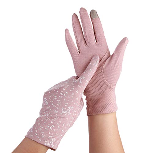 HUANIZI Damen-Handschuhe mit Blumenmuster, rutschfest, Netzstoff, Sonnenschutz, Thermohandschuhe für Kinder von HUANIZI