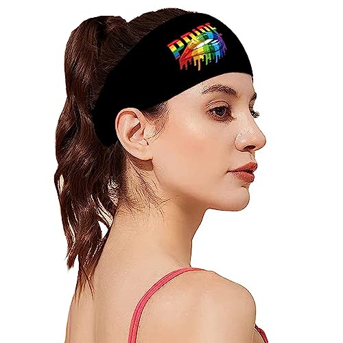 HUANIZI Regenbogen-Sport-Stirnband mit Herz, elastisches Haarband, Haushalt für Laufen und Yoga, Mehrzweckbedarf von HUANIZI