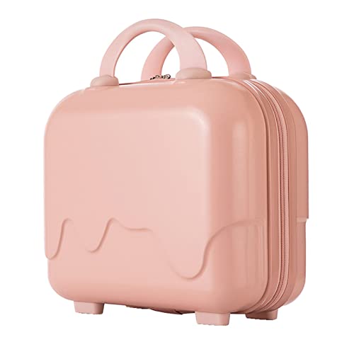 HUANIZI Tragbares 35,6 cm Make-up Reise-Handgepäck ABS Tragetasche Make-up Koffer Kosmetiktasche für Reisen Camping Frauen Mädchen, Pink, AS THE PIC SHOW von HUANIZI