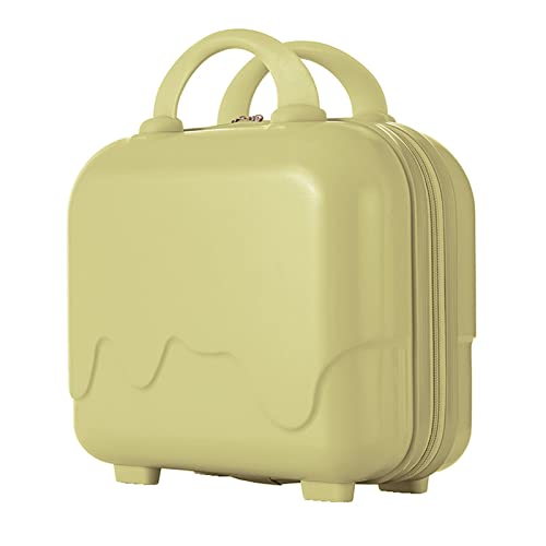 HUANIZI Tragbares 35,6 cm Make-up Reise-Handgepäck ABS Tragetasche Make-up Koffer Kosmetiktasche für Reisen Camping Frauen Mädchen, gelb, AS THE PIC SHOW von HUANIZI