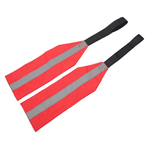 HUAOSN 2 Stück Sicherheits Reiseflagge für Kajak, Gut Sichtbare Kajak Flagge, Rote Warnflagge mitReflektierendem Streifen, Kajak Reiseflagge Aus Oxford Stoff für Kanus, Boote, Lkws von HUAOSN