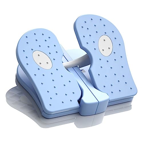 HUAOSN Stepper für Übungen, Verstärktes Nylon Mini Mute Trainingsgerät, Mini Stepper für Cardio Fitness Ganzkörpertraining, Zusammenklappbarer Bein Workout Trainer Unter Dem Schreibtisch(Blau) von HUAOSN