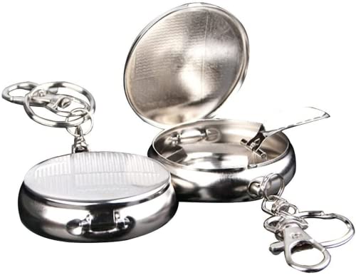 2 Stücke Taschen Aschenbecher für Unterwegs - Geruchsdicht & klein - rund tragbarer Mini Taschenaschenbecher - Reiseaschenbecher zum mitnehmen für die Handtasche - geruchloser Ascher 2 Stücke Taschen Aschenbecher für Unterwegs - Geruchsdicht & klein - rund tragbarer Mini Taschenaschenbecher - Reiseaschenbecher zum mitnehmen für die Handtasche - geruchloser Ascher von NC