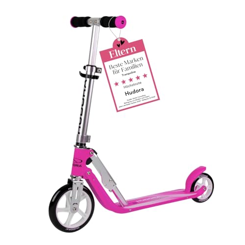 HUDORA Little BigWheel Scooter - Sicherer Aluminium-Roller für Kinder ab 3 Jahren - Höhenverstellbarer & zusammenklappbarer Cityroller für bis zu 100kg - Stabiler Tretroller mit großen Reifen von HUDORA