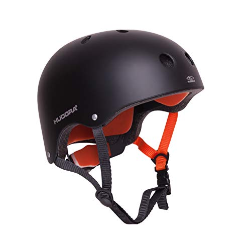 HUDORA 84103 - Skateboard-Helm, Scooter-Helm anthrazit, Gr. 51-55, Skate Helm, Fahrrad-Helm von HUDORA
