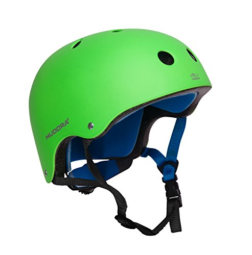 HUDORA 84109 - Skateboard-Helm, Scooter-Helm grün, Gr. 56-60, Skate Helm, Fahrrad-Helm von HUDORA