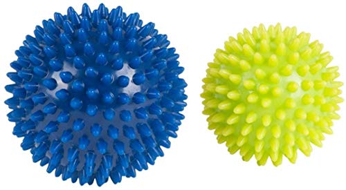 HUDORA Fitness Massage-Ball 2 Stück, lemon/blau, 76769 von HUDORA