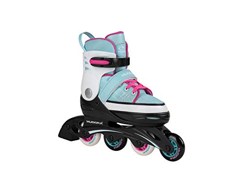 HUDORA Inline Skates Basic in Blue/Mint - Inliner für Kinder & Jugendliche in versch. Größen - Roller Skates bis zu 4 Größen verstellbar - Ideal als hochwertiges Einstiegsmodell von HUDORA